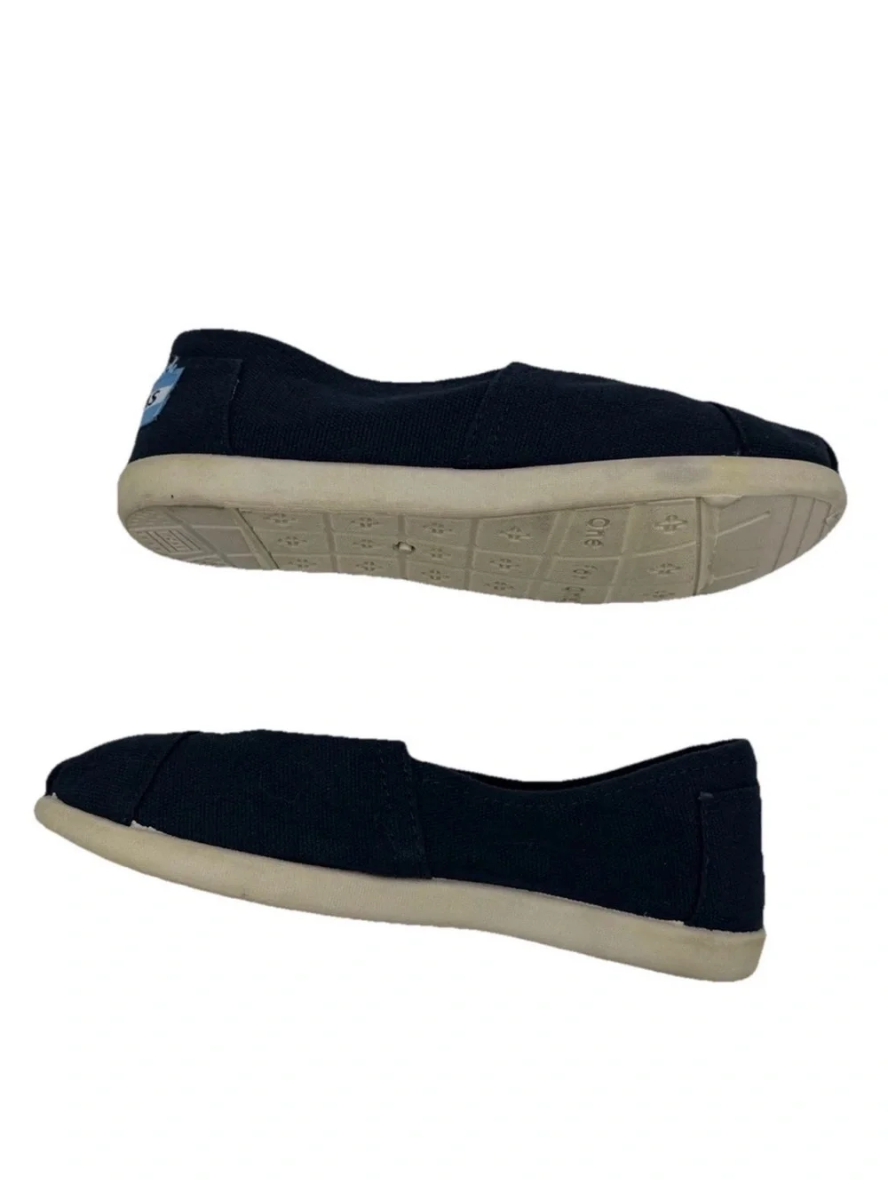 Toms Kids Black Canvas Slip-On Moccasins